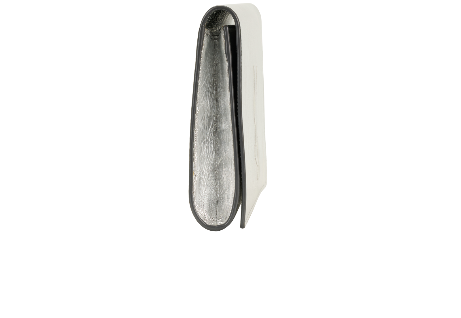 Large Belle De Jour Clutch, &pound;375, Handbags, Silver, Leather, Side view